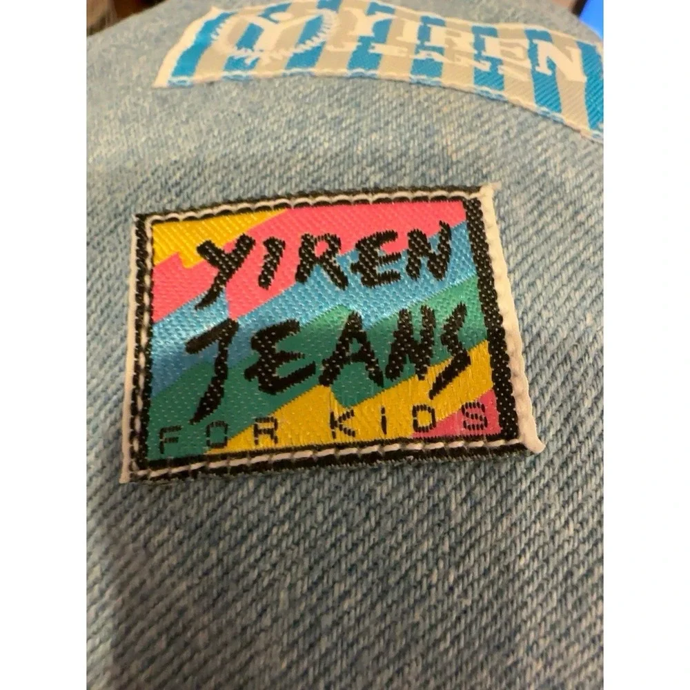 Vintage Yireh Jeans For Kids Denim Cap Hat Blue 90s Youth NOS Logo Patch NWT
